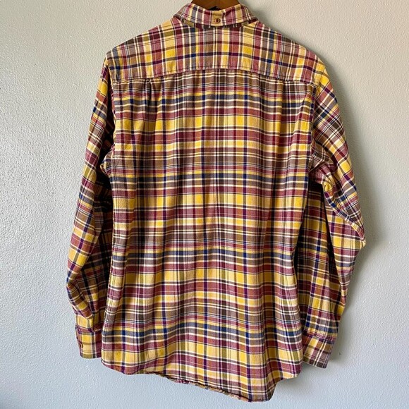 Southern Proper Men's Yellow & Red Plaid The Traditional Fit Flannel - Small - Picture 4 of 12